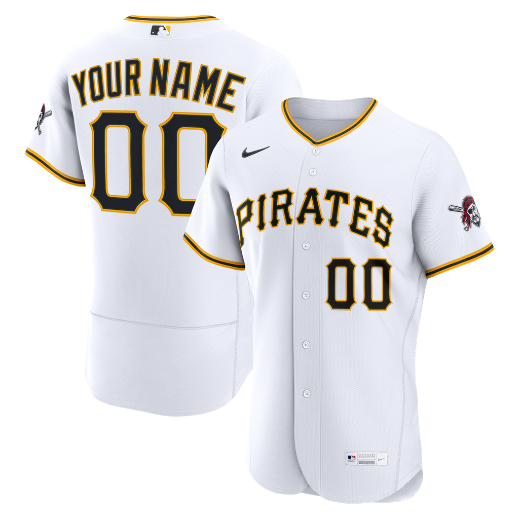 Pittsburgh Pirates Nike White Home Authentic Custom Jersey