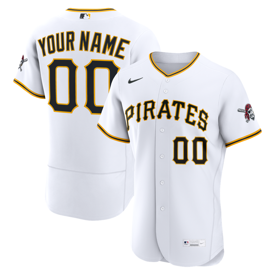 Pittsburgh Pirates Nike White Home Authentic Custom Jersey
